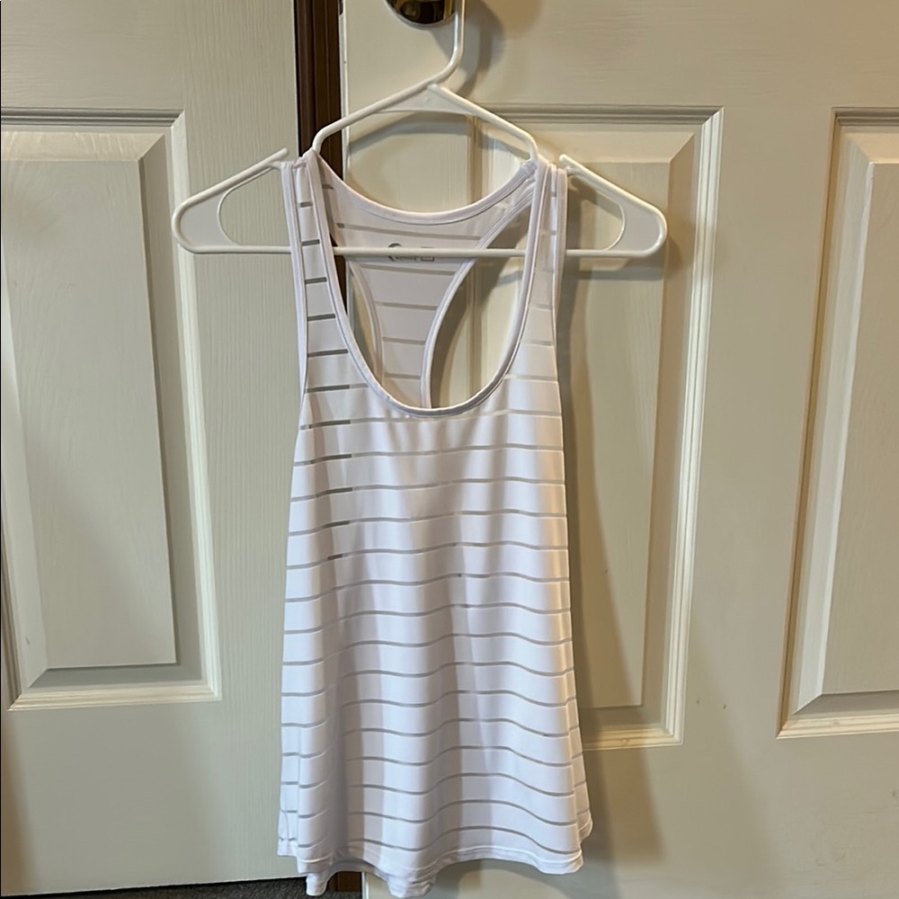 White Striped Zyia Havana Women's Tank Top